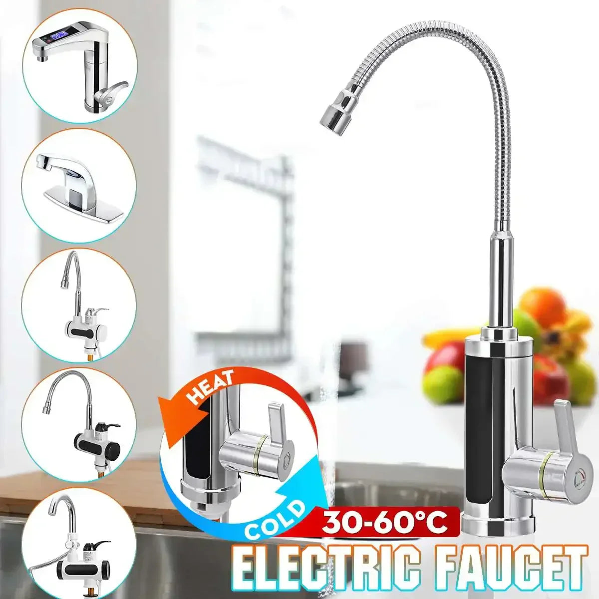 BowLift | 3000W Electric Kitchen Faucet with Instant Hot Water - FlowHeat