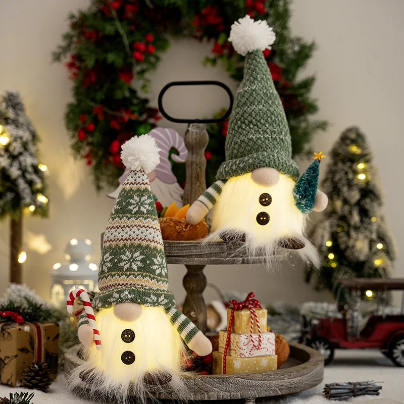 BowLift | Christmas Gnome Decoration | LED Night Light | Warm Glow Holiday Ornament