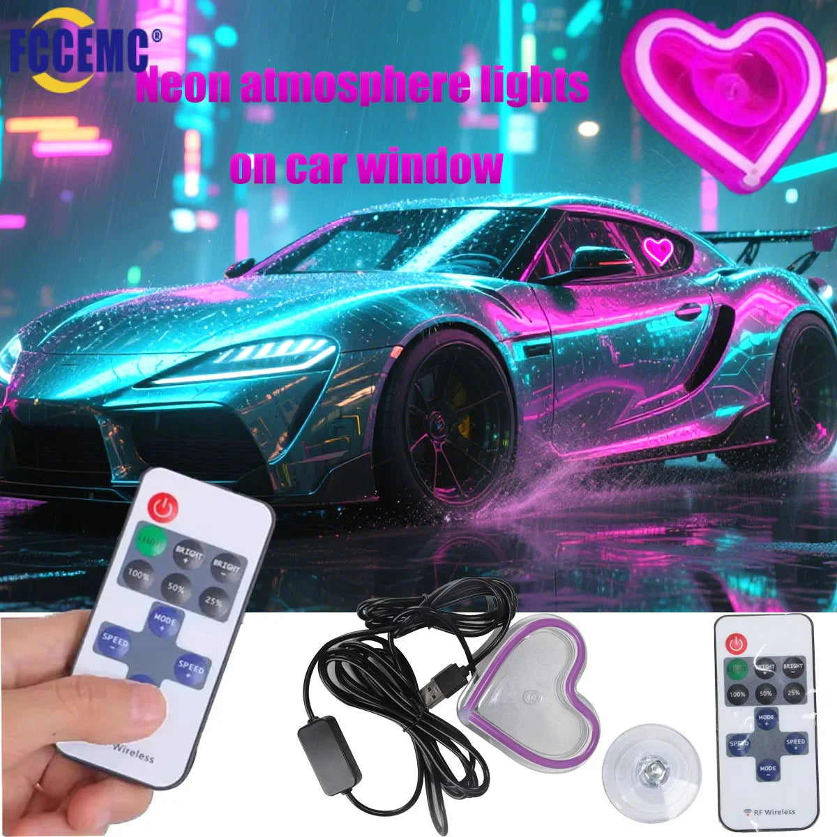 BowLift | Glow Heart RC Neon Light