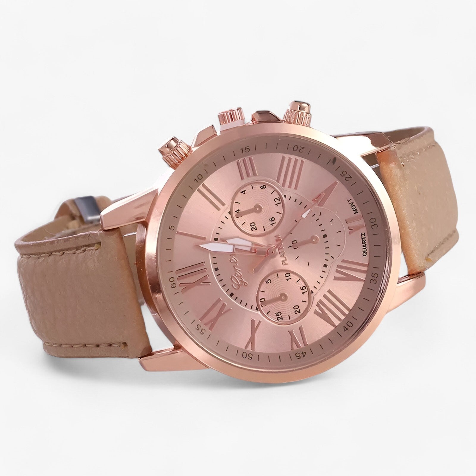 BowLift | Camille Womens Waterproof Leather Strap Watch 42mm