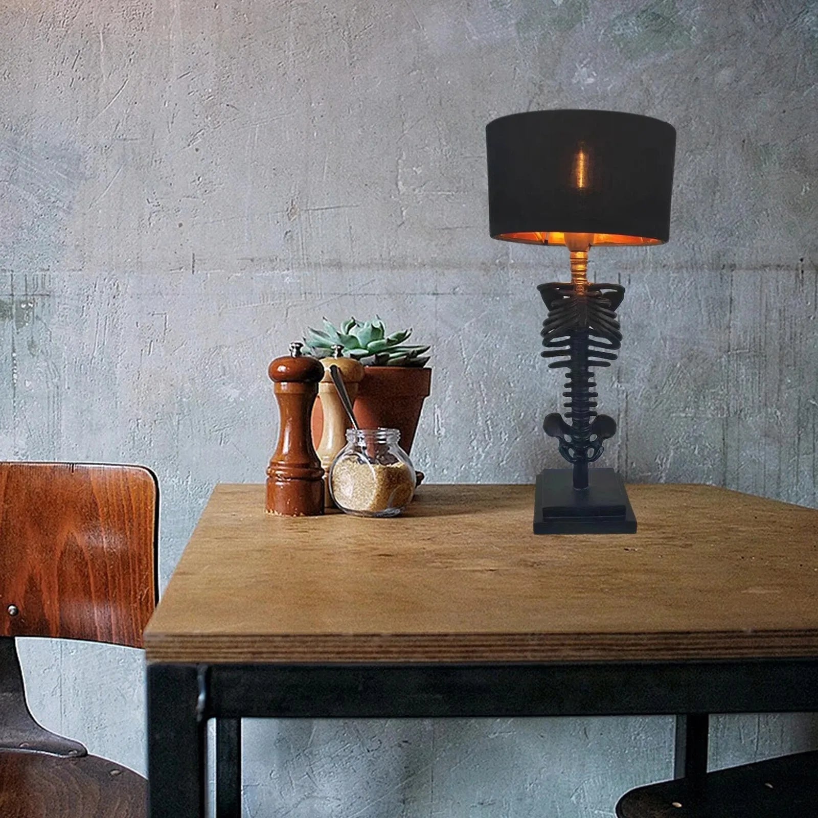 BowLift | Handcrafted Gothic Skeleton Table Lamp
