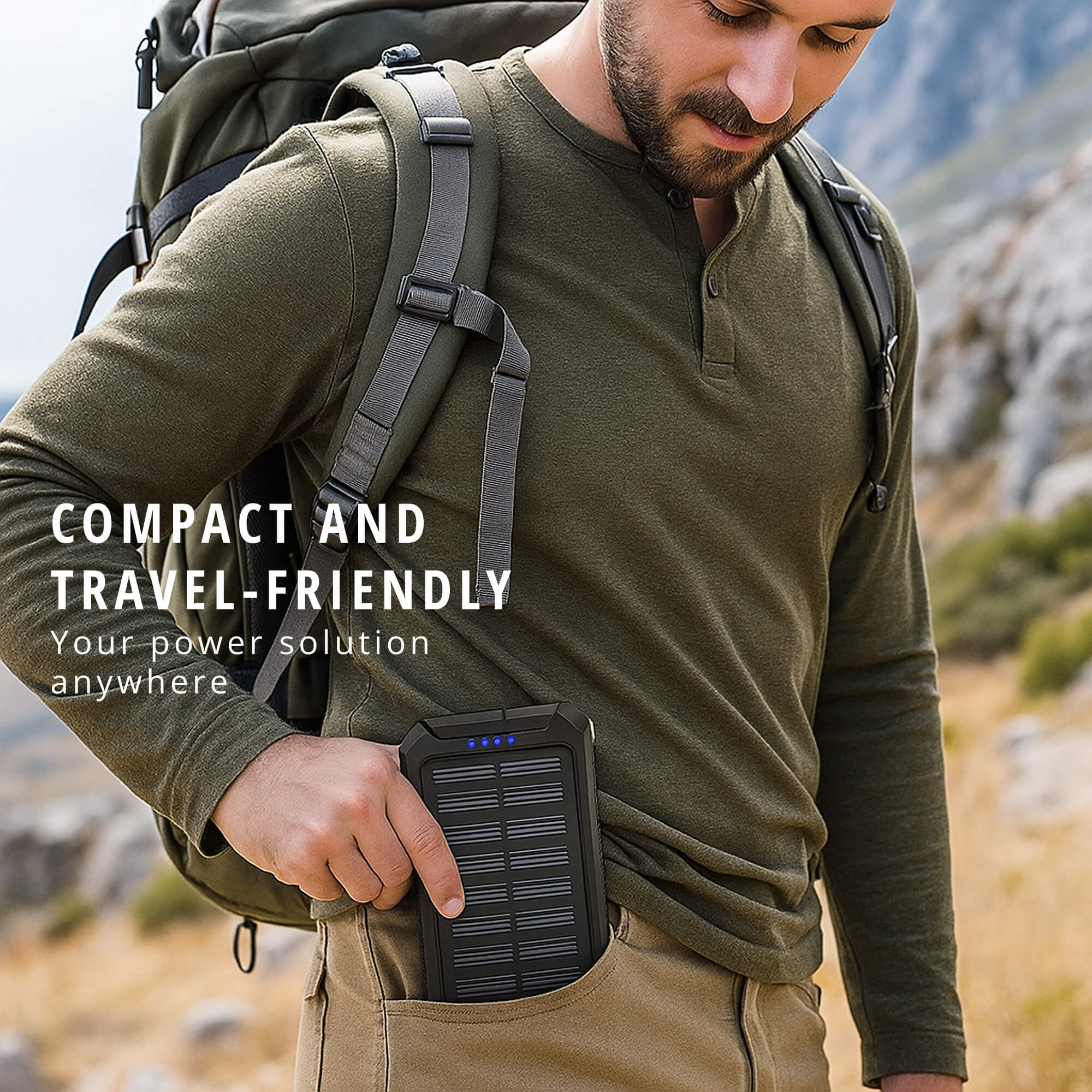 BowLift | 500000mAh Solar Charger Waterproof Power Bank External