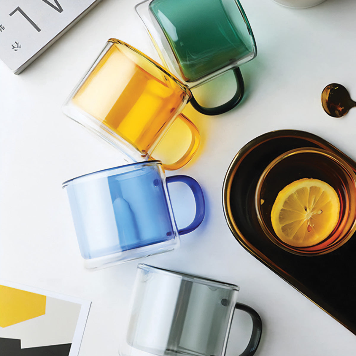 BowLift | DoublyMug | Tinted glass mug for hot beverages