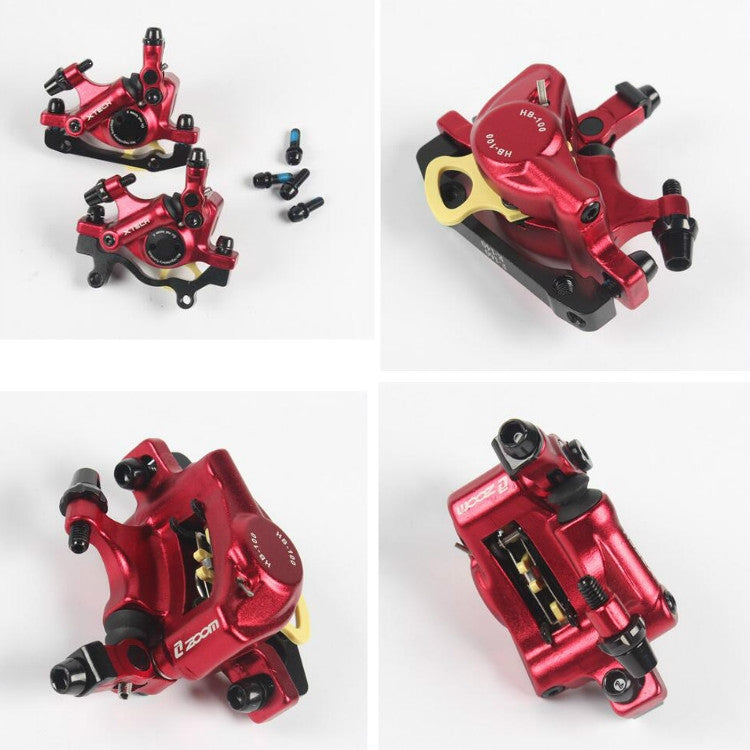 BowLift | ZOOM HB100 Mountain Bike Hydraulic Brake Caliper Folding Bike Cable Pull Hydraulic Disc Brake Caliper, Style: Rear(Blue)