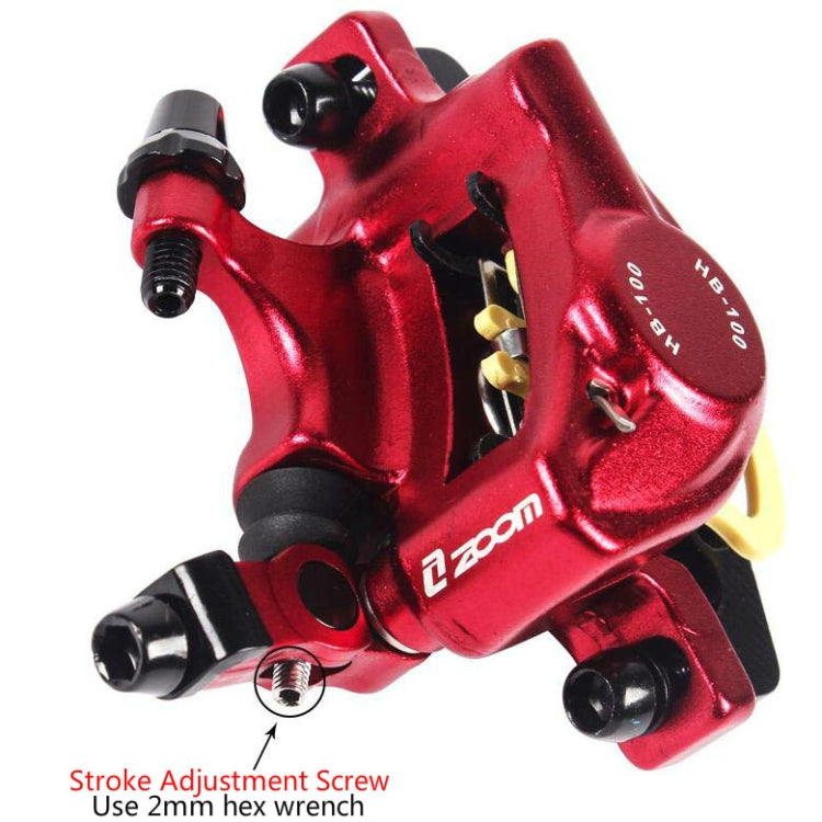 BowLift | ZOOM HB100 Mountain Bike Hydraulic Brake Caliper Folding Bike Cable Pull Hydraulic Disc Brake Caliper, Style: Rear(Blue)