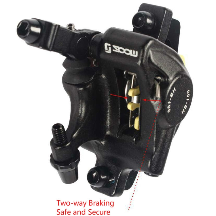 BowLift | ZOOM HB100 Mountain Bike Hydraulic Brake Caliper Folding Bike Cable Pull Hydraulic Disc Brake Caliper, Style: Rear(Blue)