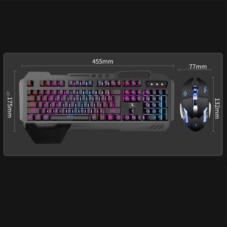 BowLift | K680 RGB Rechargeable Gaming Wireless Keyboard and Mouse Set (Black)