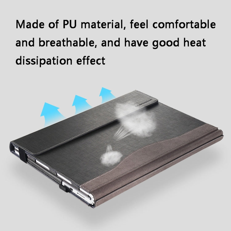 BowLift | PU Leather Laptop Protection Sleeve for Microsoft Surface Book 2 13.5 Inch (Gentleman Grey)