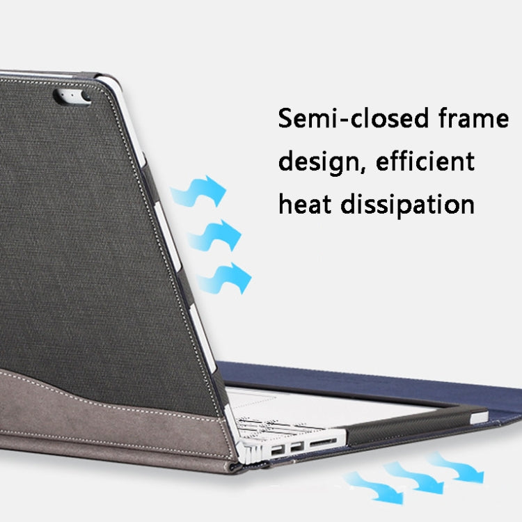 BowLift | PU Leather Laptop Protection Sleeve for Microsoft Surface Book 2 13.5 Inch (Gentleman Grey)