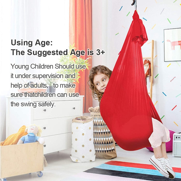 BowLift | Children Elastic Hammock Indoor Outdoor Swing, Size: 1.5x2.8m (Red)