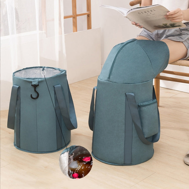 BowLift | Foldable Foot Bath Bucket Knee Foot Bath Portable Bath Bag for Travel Camping (Gray Pink)