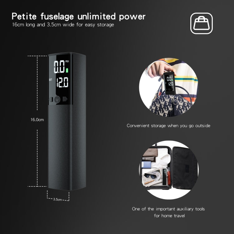 BowLift | AP-04 Wireless Electric Air Pump With LCD Display For Soccer Basketball (Black)