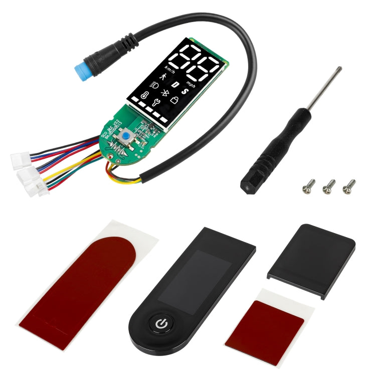 BowLift | For Xiaomi Electric Scooter Pro/Pro 2/1S Four-Wire Dual Brake Bluetooth Board Set, Specification: With Switch Panel