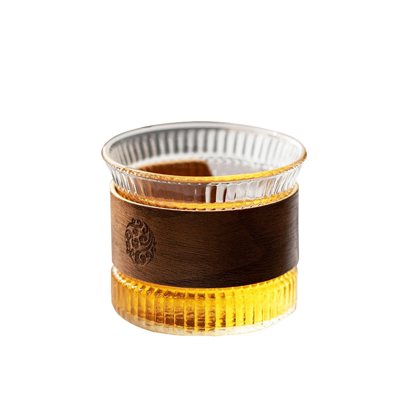 BowLift | Vertical Pattern Water Cup, Hammer Pattern Water Cup, High Borosilicate High Temperature Resistant And Anti-Scalding Household Glass Tea Cup, New Chinese Style High-Looking Tea Cup, Tea Cup
