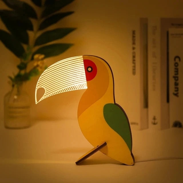BowLift | Animal LED Night Light Wood Acrylic Table USB Lights