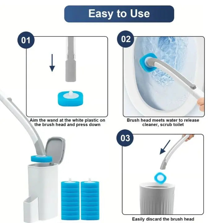 BowLift | Toilet cleaning stick with 6 disposable hygienic refill pads
