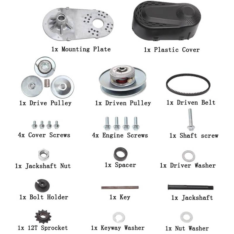 BowLift | Torque Converter Go Kart Clutch Set 3/4 inch 12T #35 Chain Replacement Set TAV2 30-75 218353A Manco CVT Clutch