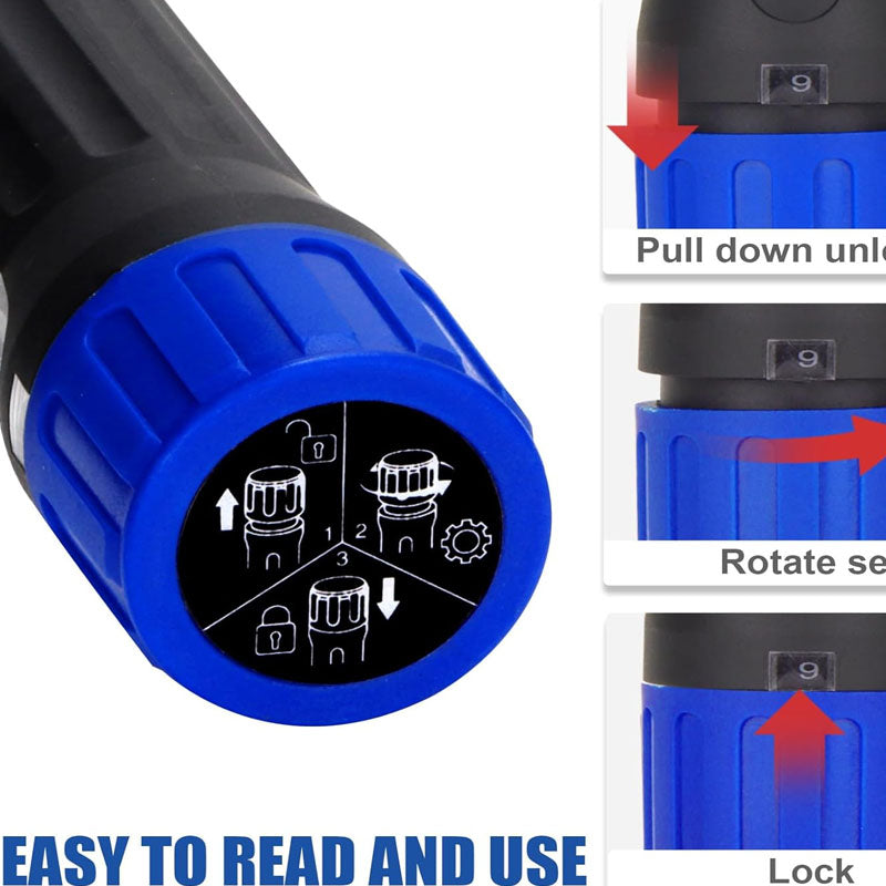 BowLift | 1/4 inch Drive Torque Screwdriver Wrench 10 to 70 Inch Pounds Torque Wrench with Bits &Case