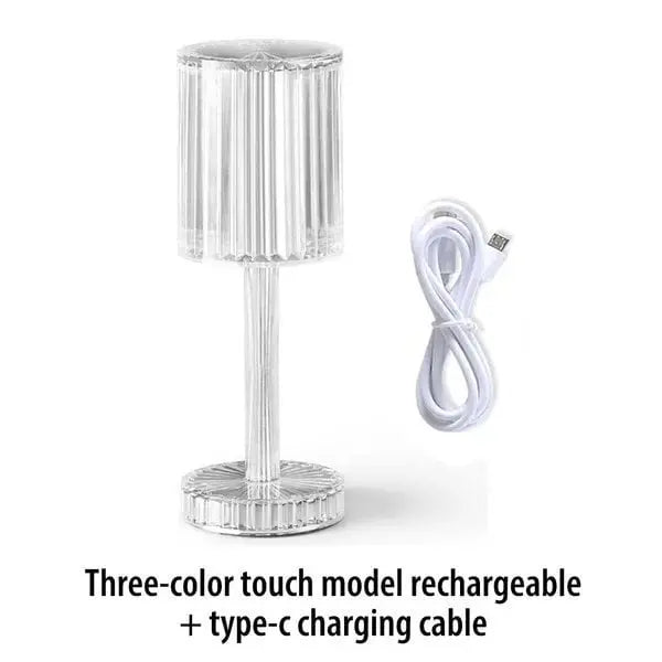 BowLift | Touch crystal lamp - 3-level dimmable light colors with elegant diamond cut!