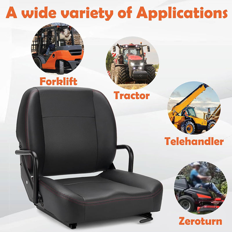 BowLift | Universal Forklift Seat Tractor Seat with Hip Restraint for Tractor,Mower,Skid Loader,Telehandler,Excavator Dozer