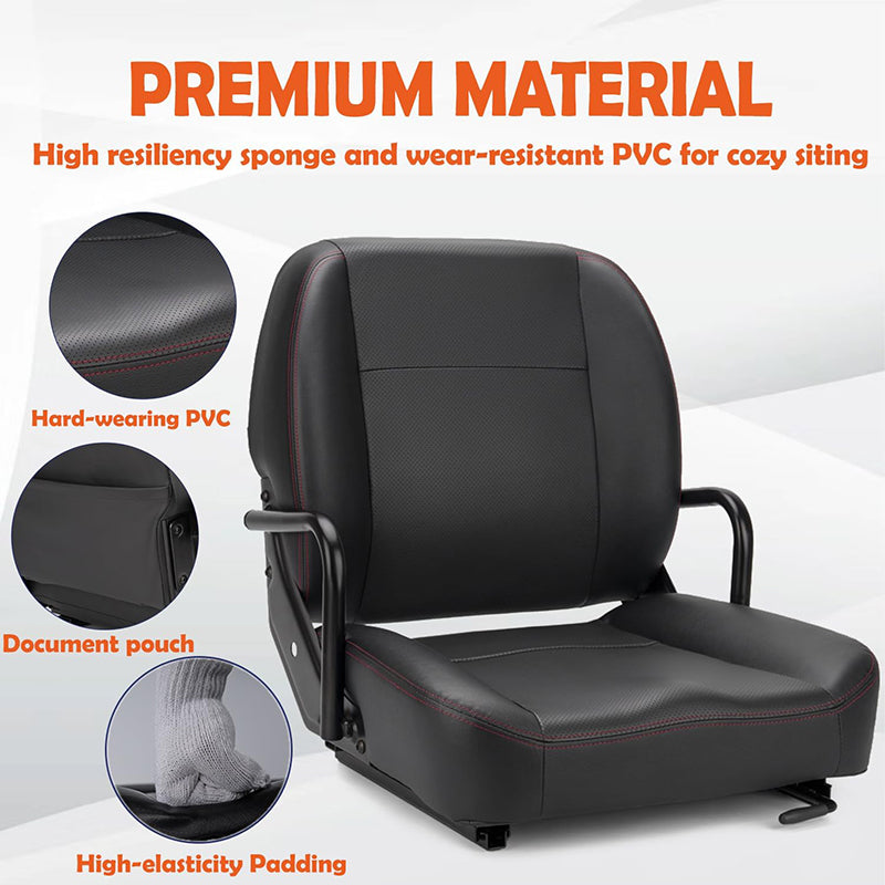 BowLift | Universal Forklift Seat Tractor Seat with Hip Restraint for Tractor,Mower,Skid Loader,Telehandler,Excavator Dozer