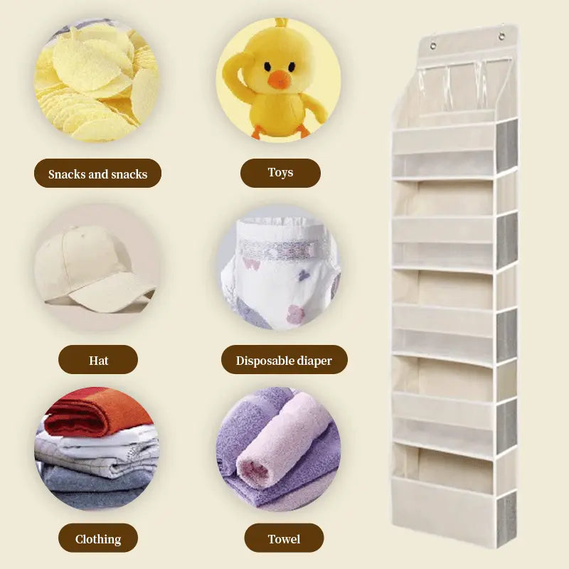 BowLift | Door Hanging Organizer with Mesh Compartments – 5-Tier Storage System