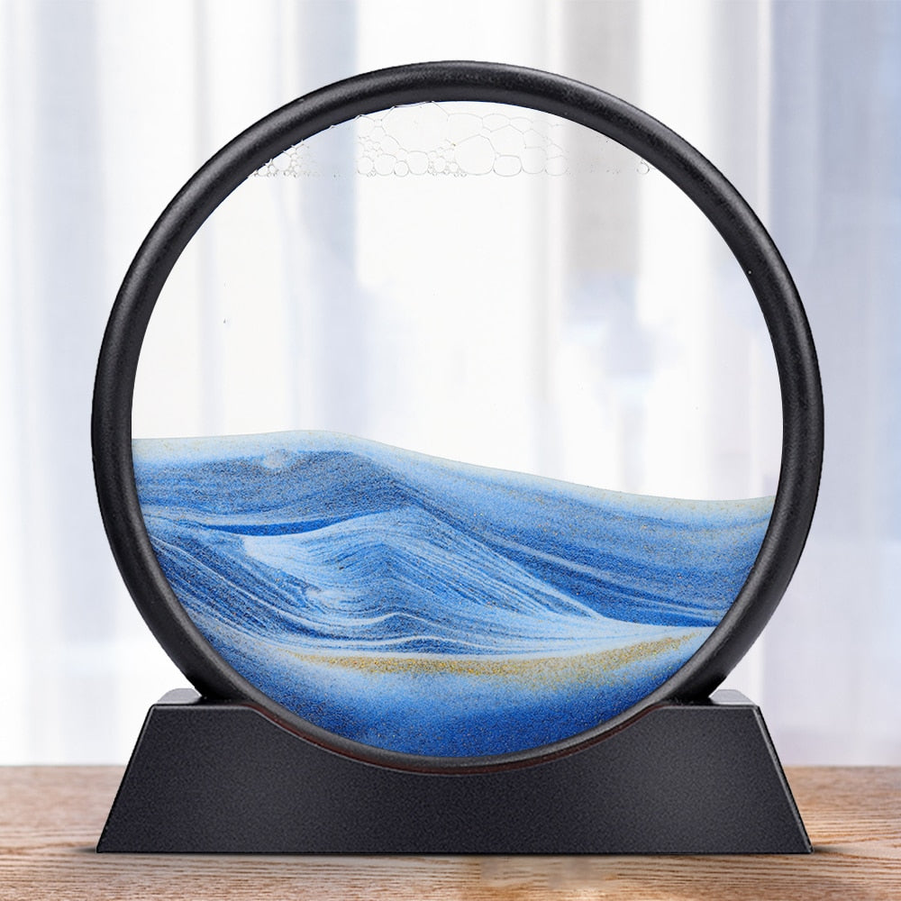 BowLift | Royaleva Moving Sand Art Sculpture - LED Calming Desk Decoration