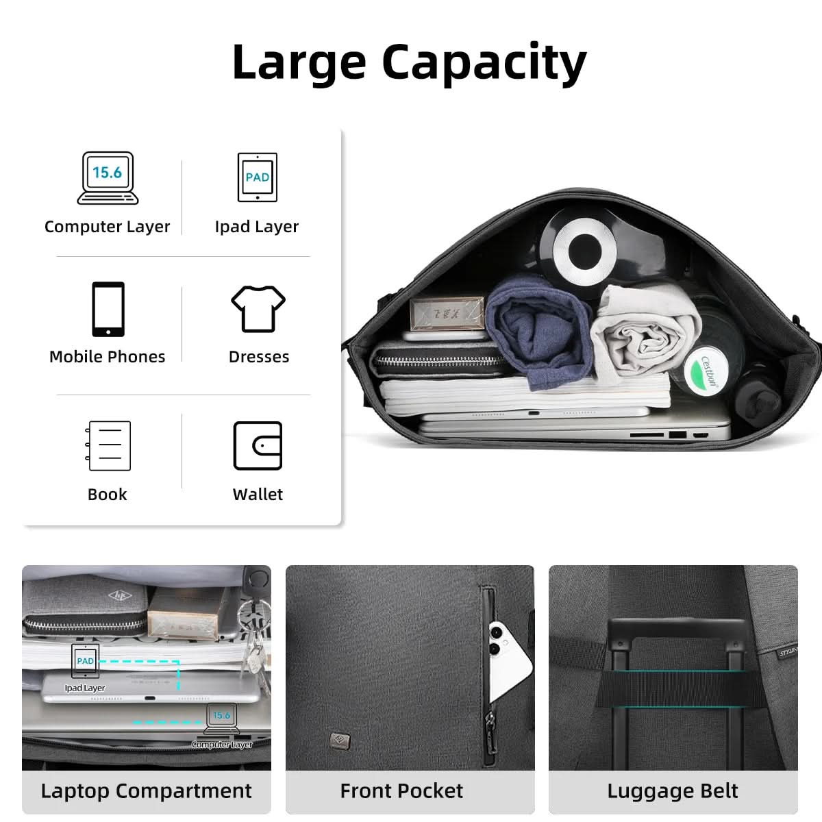 BowLift | Flexible Day Backpack with USB & Laptop Compartment