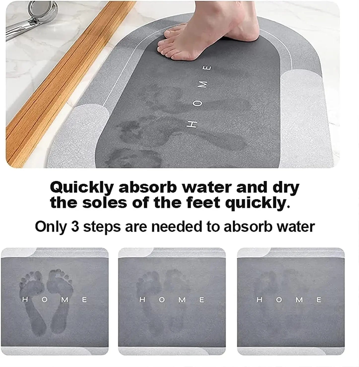 BowLift | Ultra-absorbent Bath Mat – Dries up to 5× faster than conventional mats