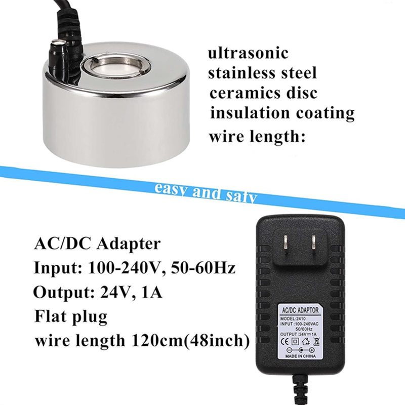 BowLift | Ultrasonic Mist Maker Indoor Fountain Small Atomizer Waterscape AC/DC Adapter Atomizer Pond Stainless Steel Atomizer Rockery Ultrasonic Humidifier Plant Sprayer Decoration