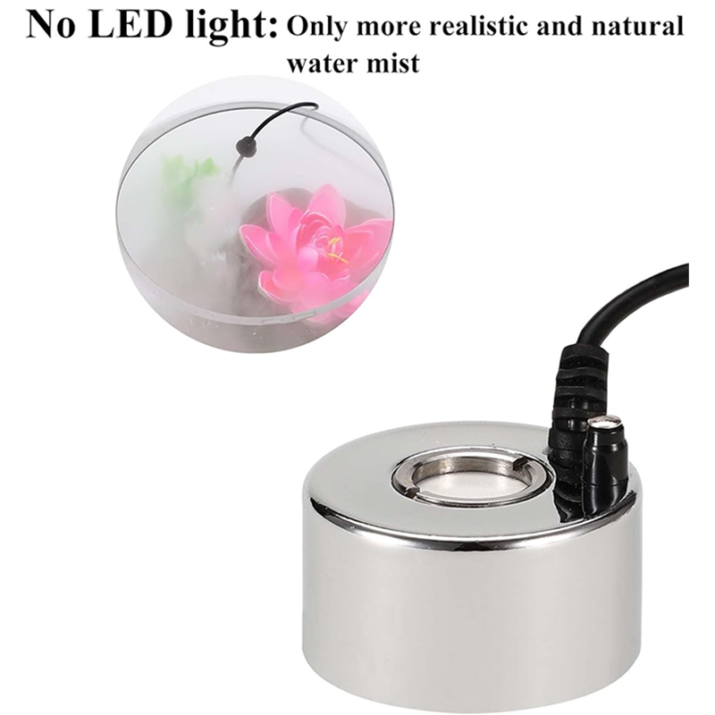 BowLift | Ultrasonic Mist Maker Indoor Fountain Small Atomizer Waterscape AC/DC Adapter Atomizer Pond Stainless Steel Atomizer Rockery Ultrasonic Humidifier Plant Sprayer Decoration