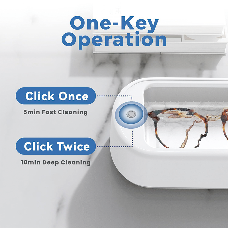 BowLift | Ultrasonic Cleaner, 40W 22oz 48KHz Portable Professional Ultrasonic Cleaner for Eyeglass, Watches, Ring, Blade Razor