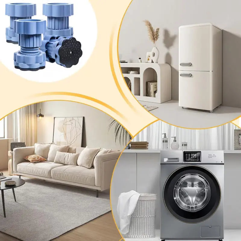 BowLift | Universal Anti-Vibration Pads – Adjustable Washing Machine Mat