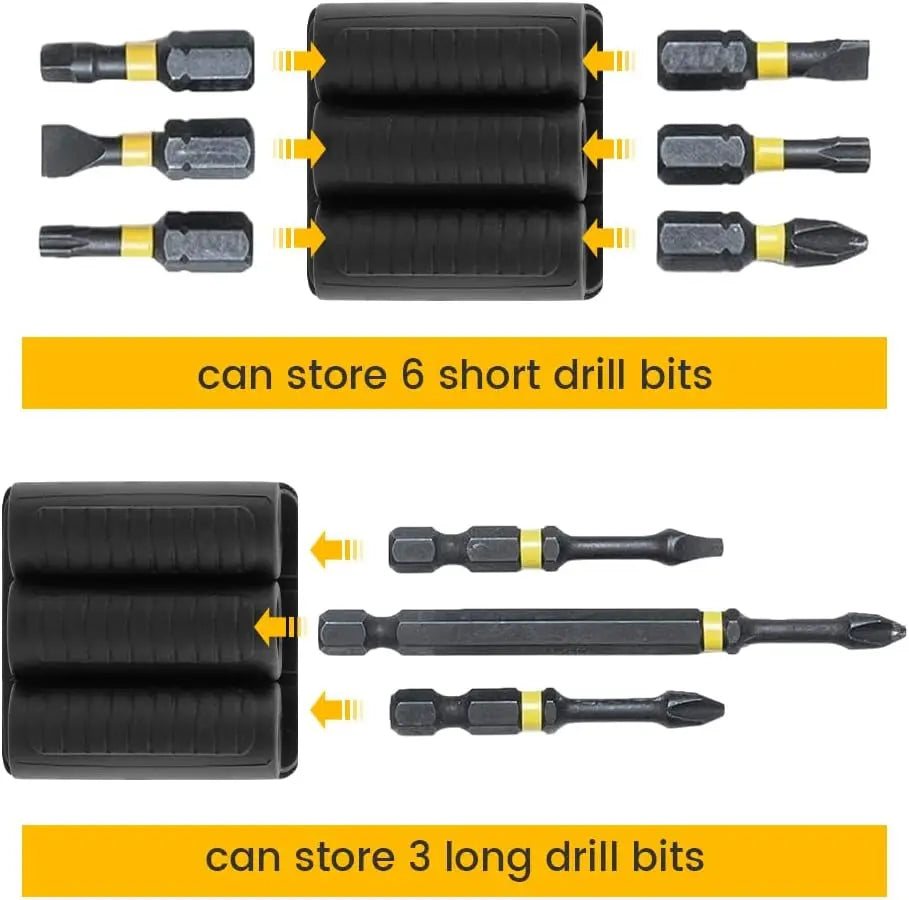 BowLift | Universal self-adhesive drill holder – secure bit storage with strong hold