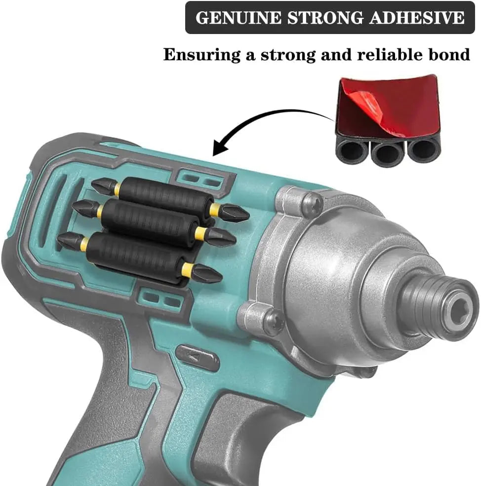 BowLift | Universal self-adhesive drill holder – secure bit storage with strong hold