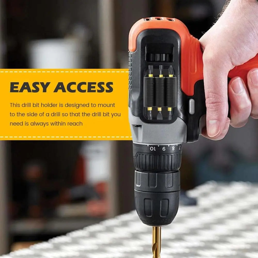 BowLift | Universal self-adhesive drill holder – secure bit storage with strong hold