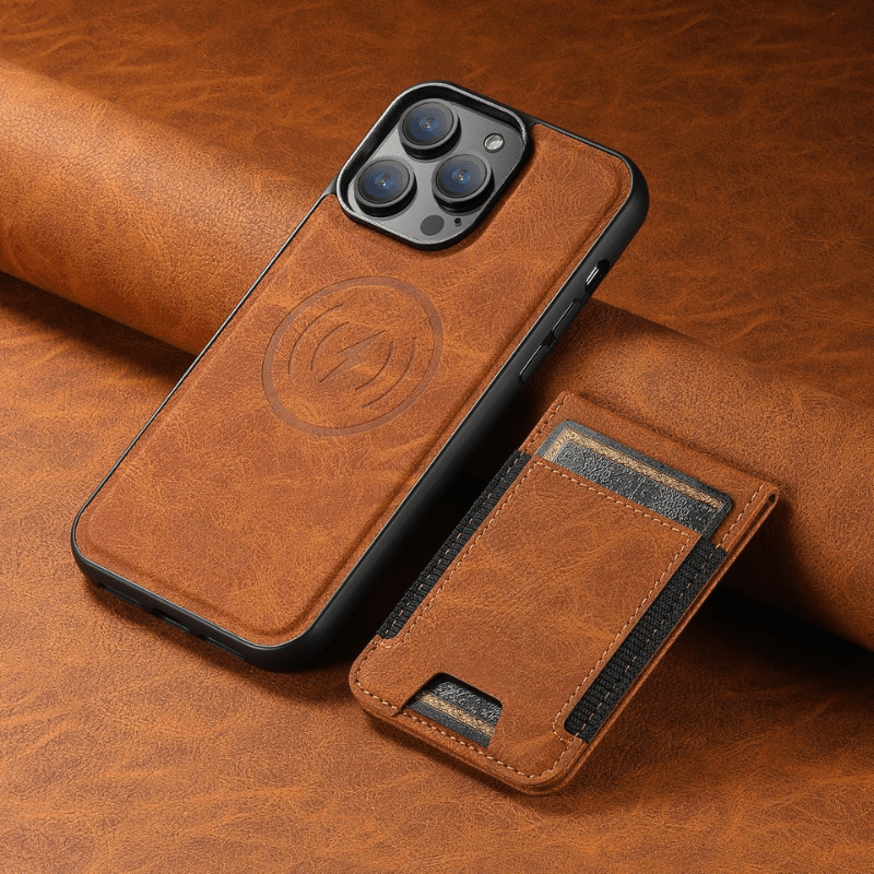 BowLift | Elegant leather case with magnetic stand & card holder