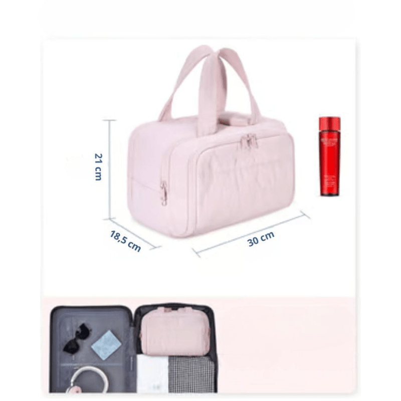 BowLift | Compact toiletry bag with hook & compartment division