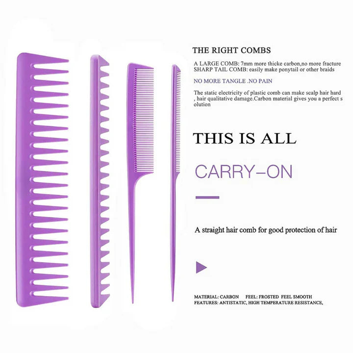 BowLift | 4-piece detangling hairbrush set