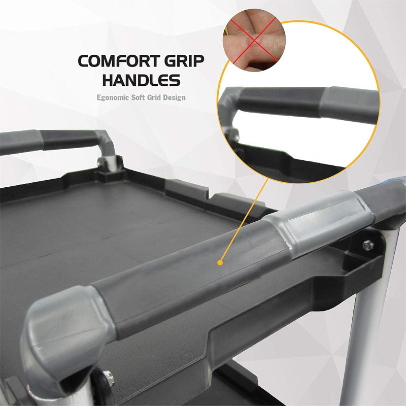 BowLift | Utility Carts Foldable Utility Service Cart Shelf 150LBS Heavy Duty Plastic Rolling Cart Folding Collapsible Service Cart