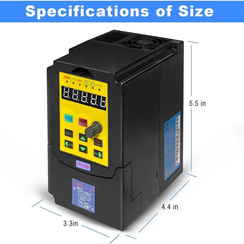 BowLift | Variable Frequency Drives 110V 1 Phase Input 3 Phase 0-400HZ Output 30A for CNC Motor and Spindle