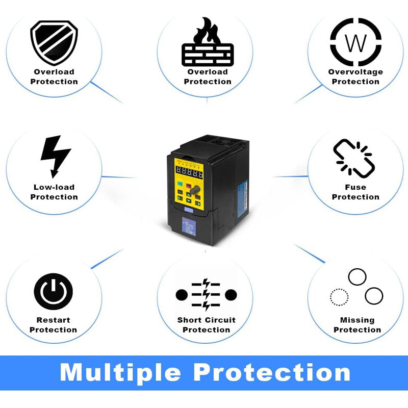 BowLift | Variable Frequency Drives 110V 1 Phase Input 3 Phase 0-400HZ Output 30A for CNC Motor and Spindle