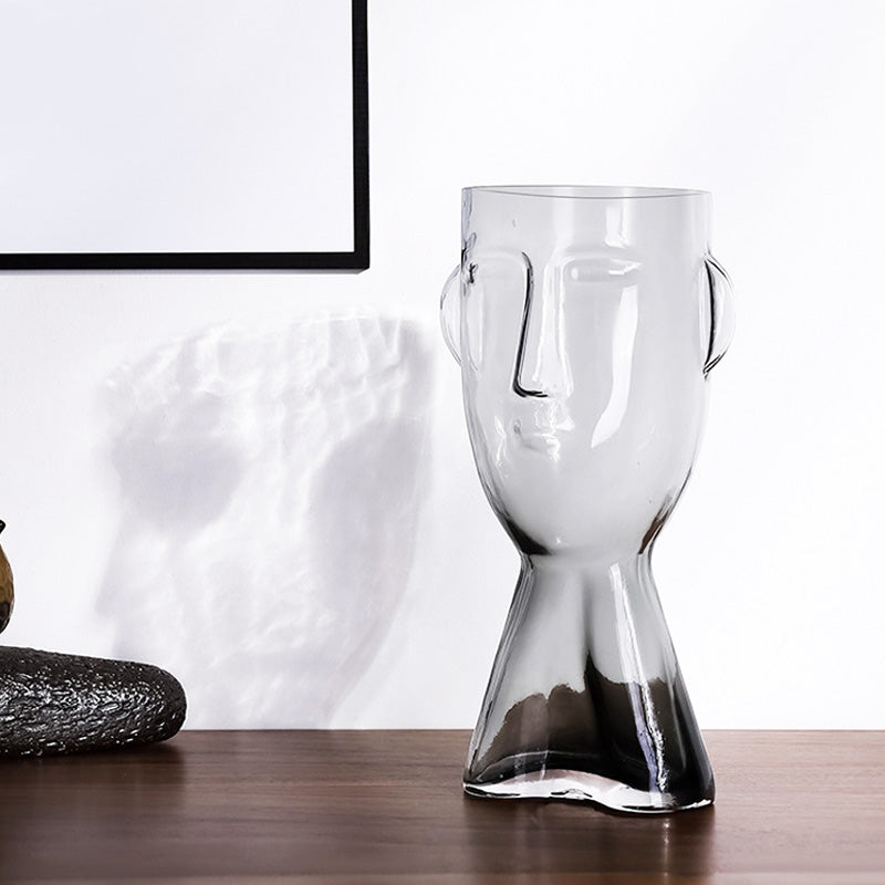 BowLift | Face glass vase decoration, living room flower arrangement decoration, decoration living room dining table Internet celebrity glass vase