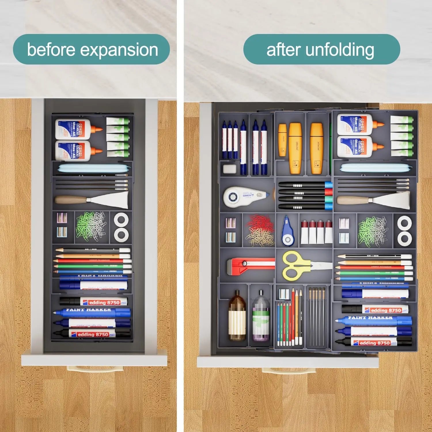 BowLift | Adjustable Multilevel Drawer Organizer for Effortless Storage
