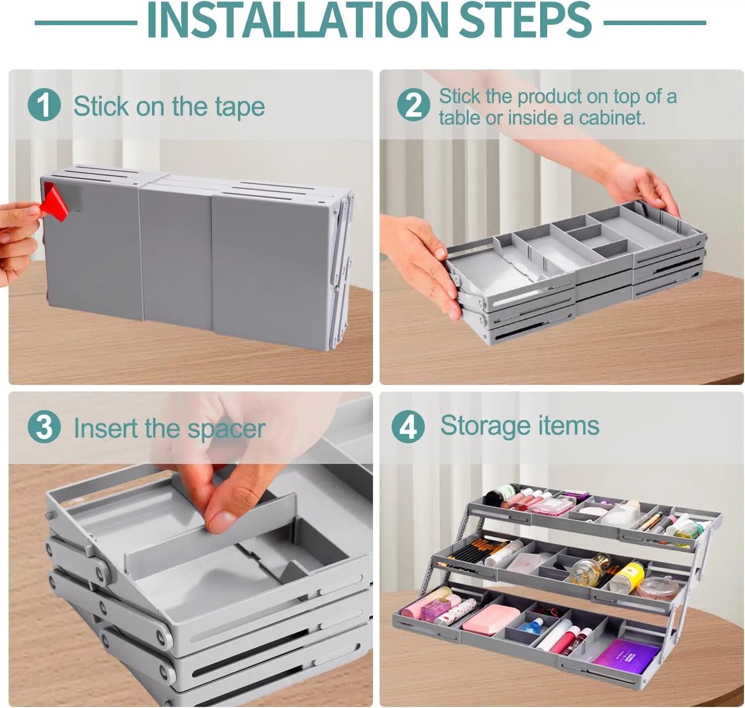 BowLift | Adjustable Multilevel Drawer Organizer for Effortless Storage