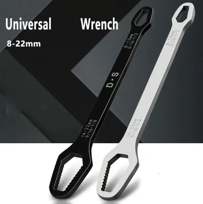 BowLift | Adjustable Wrench with Double-Sided Self-Tightening Handle, Chrome Steel
