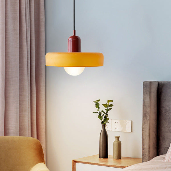 BowLift | Coloured Glass Pendant Light – Elegant Bauhaus-Style Hanging Lamp for Living Room & Dining Area