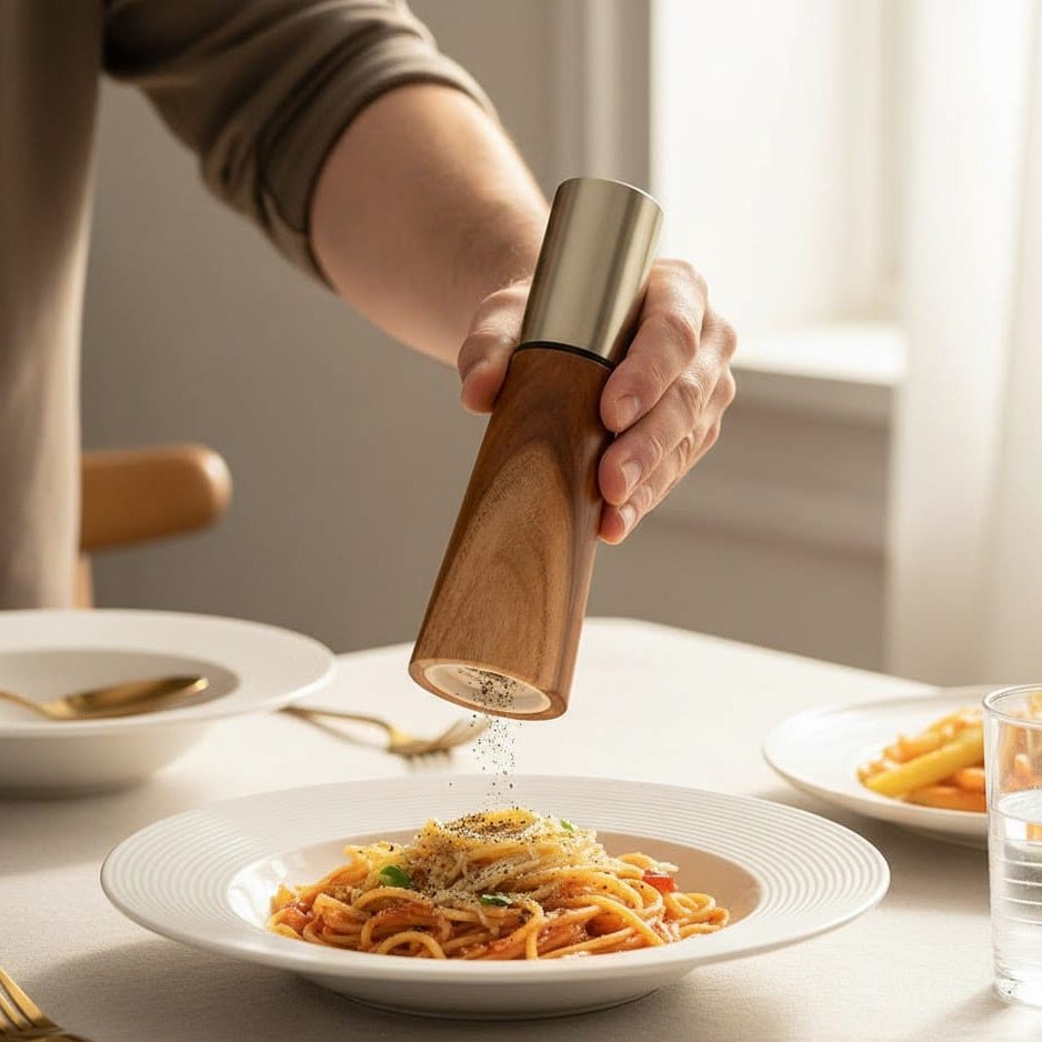 BowLift | Elegant salt and pepper mill set made of wood