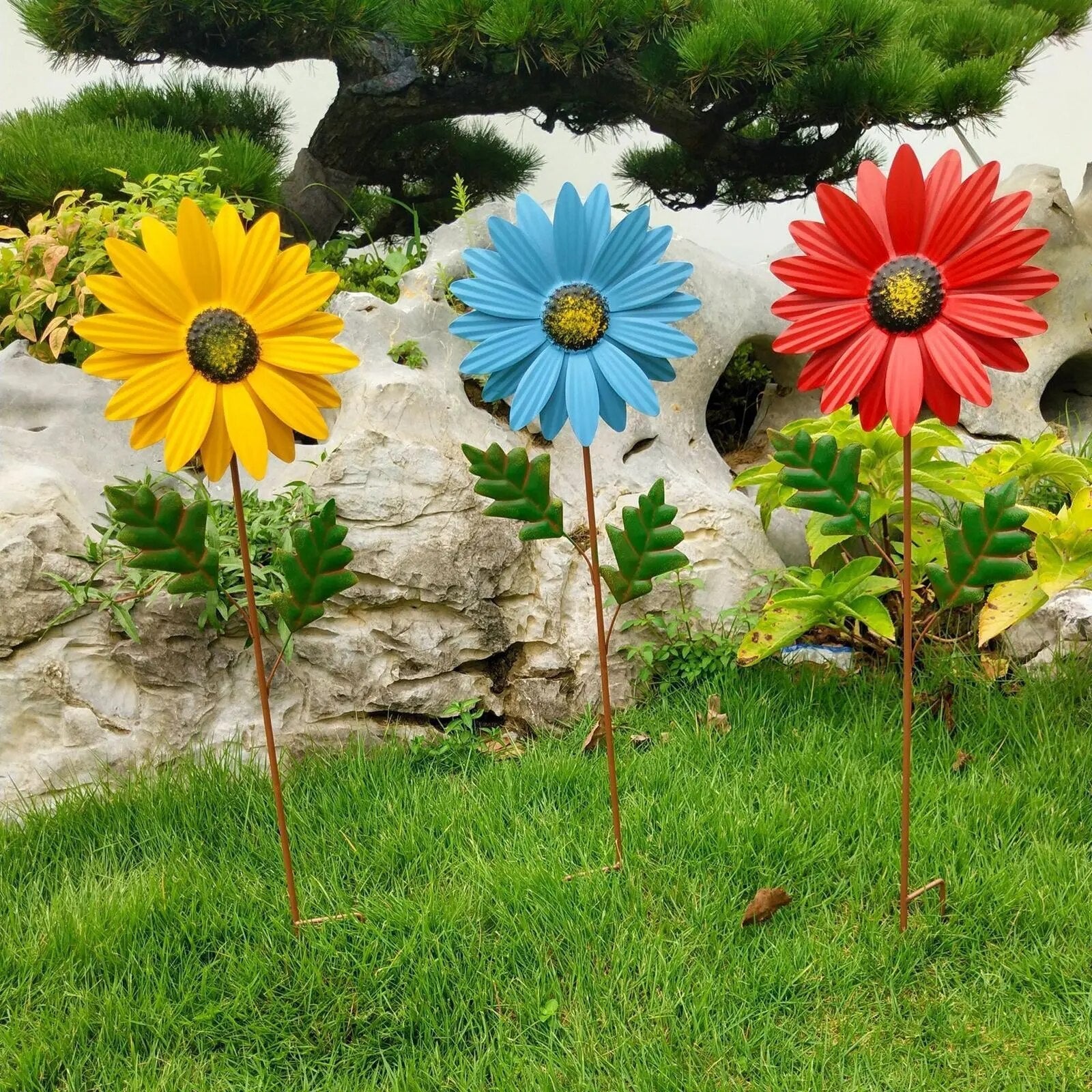 BowLift | Whimsical Wind: Colorful Metal Windmill Decoration