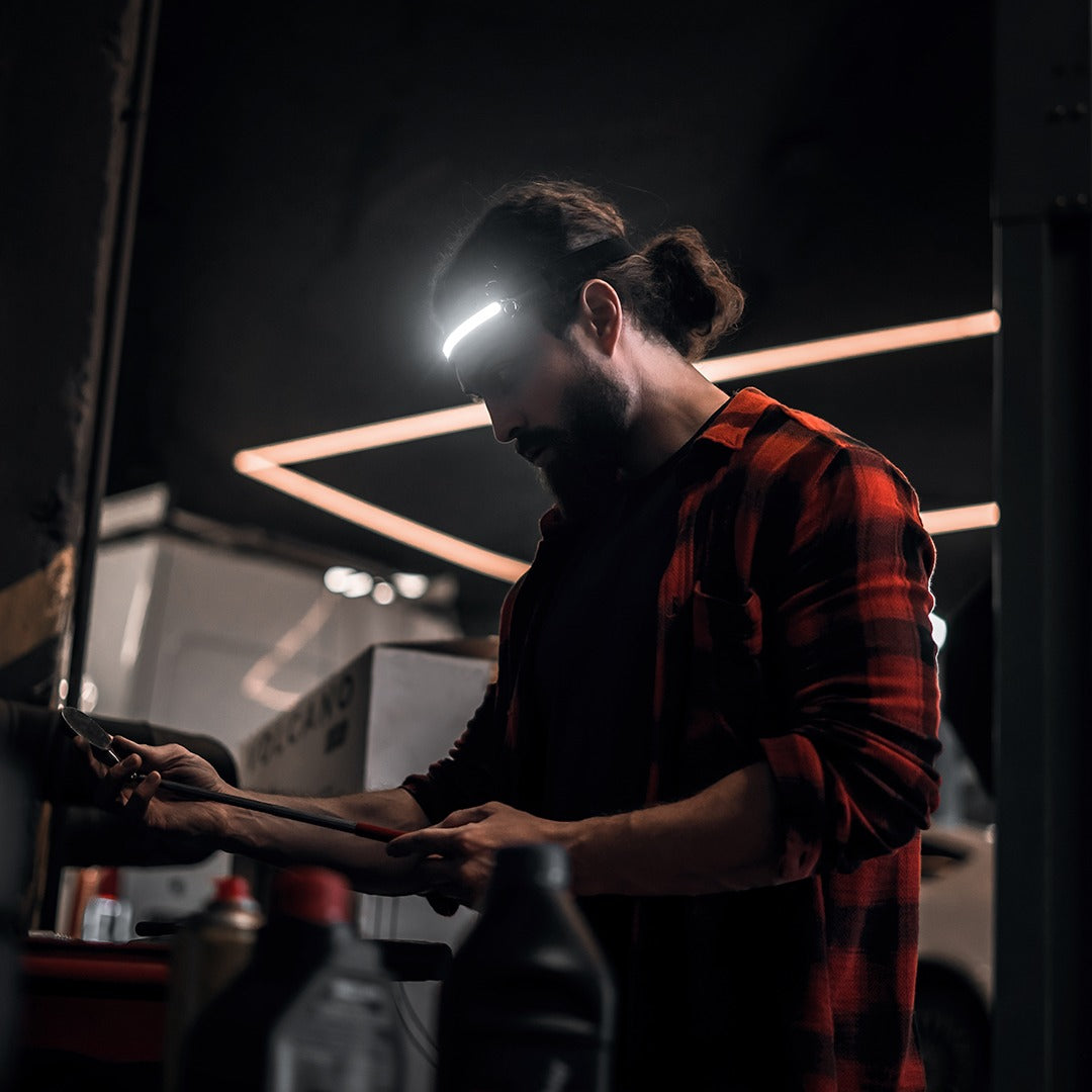 BowLift | High-Performance 230° LED Headlamp with Adjustable Brightness for Outdoor Activities & Camping